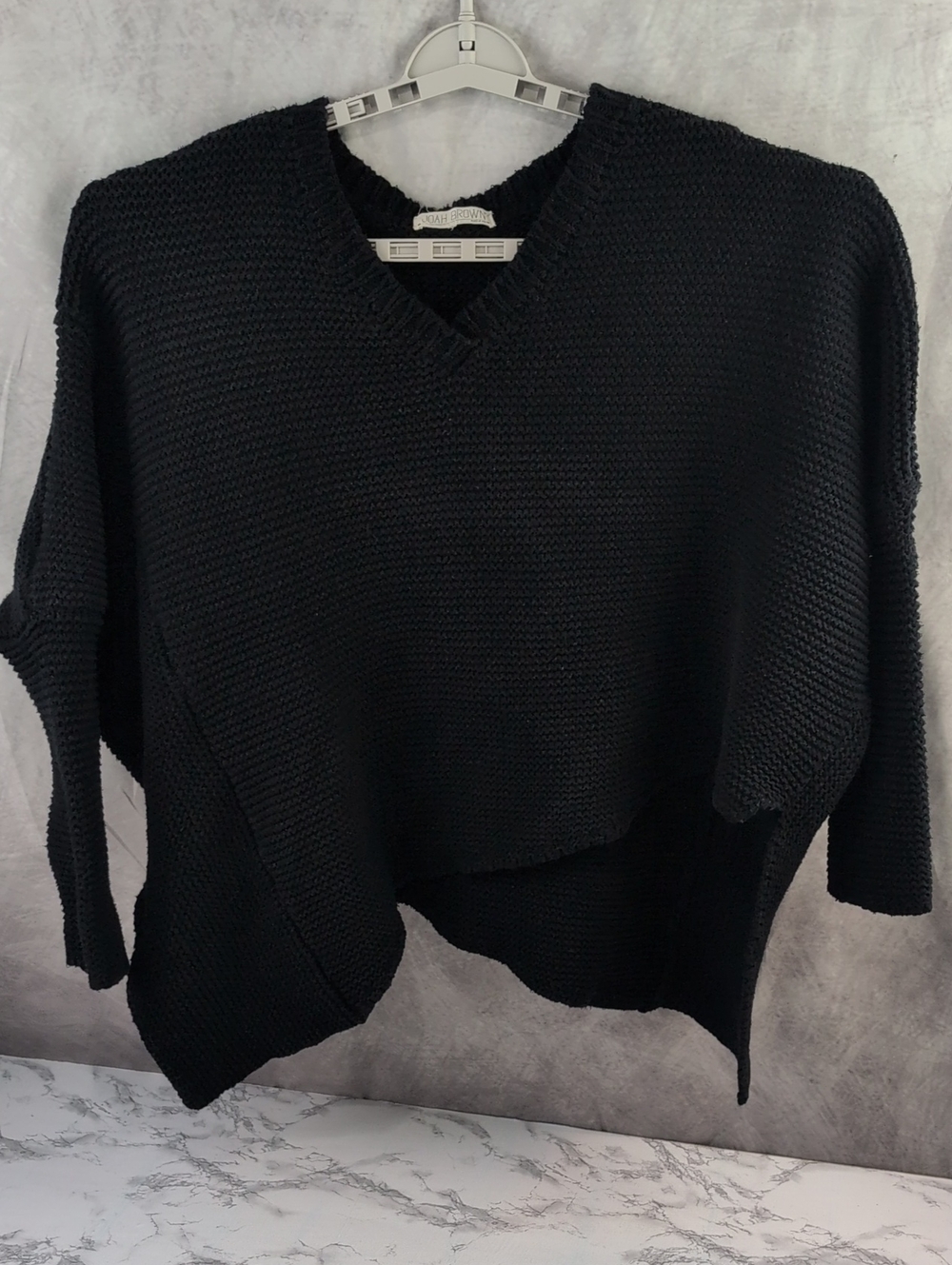 Joah Brown Chunky Heavyweight Knit Top / Sweater - Black - One Size / Oversized